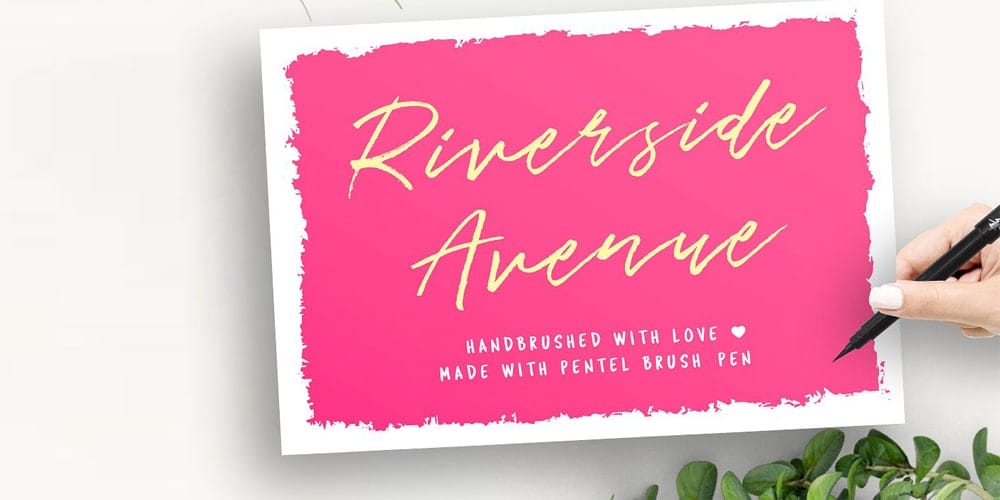250 + Free Modern Script Fonts for Designers 319 Riverside Avenue Script Font