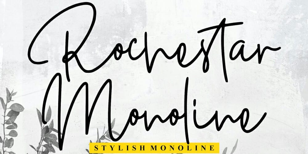 250 + Free Modern Script Fonts for Designers 33 Rochestar Monoline Script Font