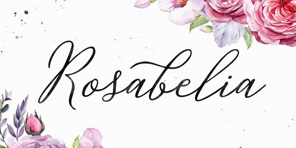 250 + Free Modern Script Fonts for Designers 440 Rosabelia Script