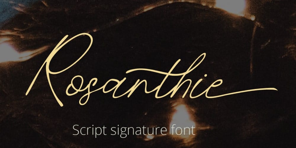 250 + Free Modern Script Fonts for Designers 103 Rosanthie Signature Script