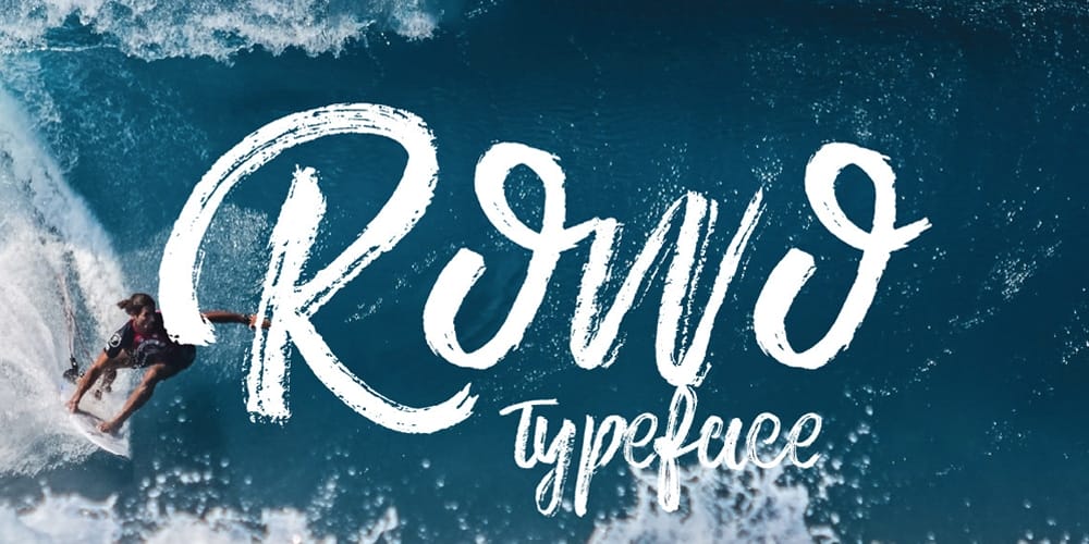 250 + Free Modern Script Fonts for Designers 349 Rowo Typeface