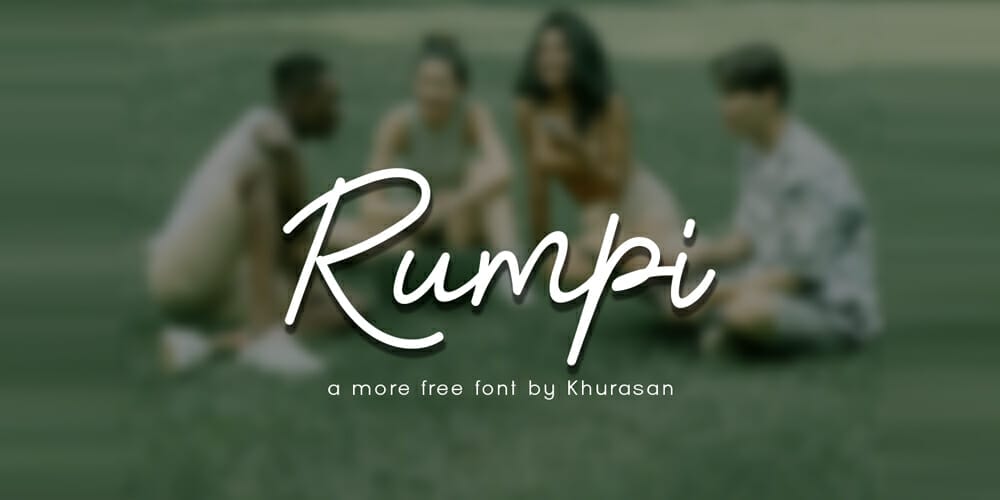250 + Free Modern Script Fonts for Designers 167 Rumpi