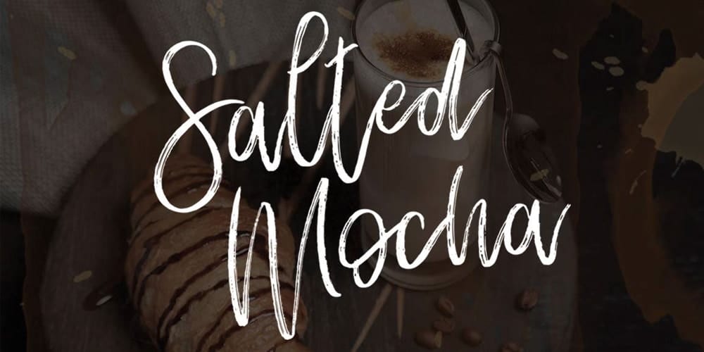 250 + Free Modern Script Fonts for Designers 364 Salted Mocha Font
