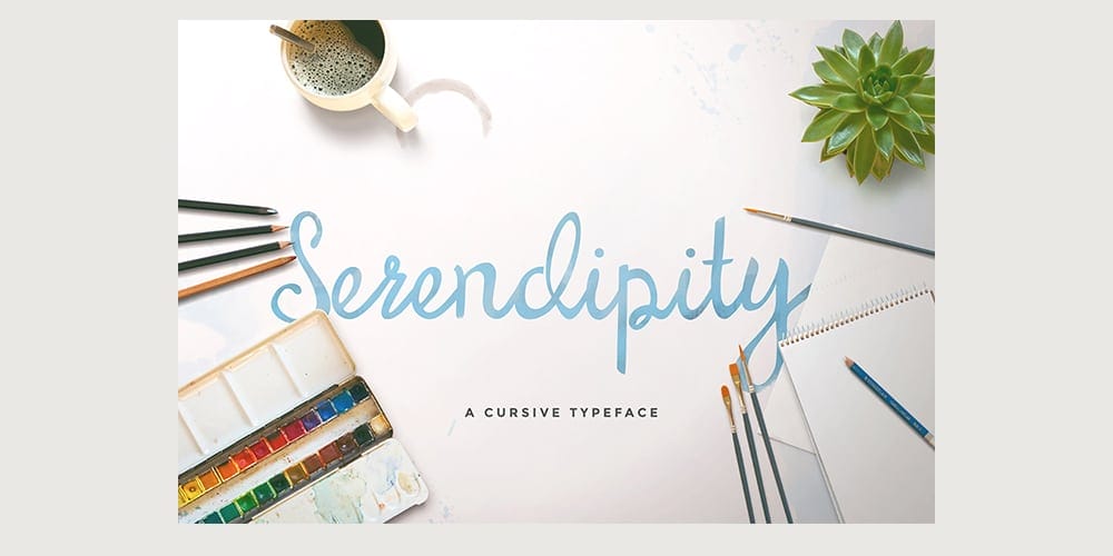 250 + Free Modern Script Fonts for Designers 391 Serendipity Script Font