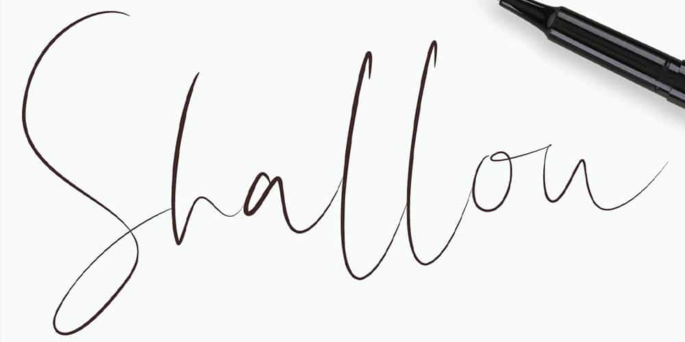 200+ Great Free Fonts for Designers 417 Shallou Handmade Brush Script Font