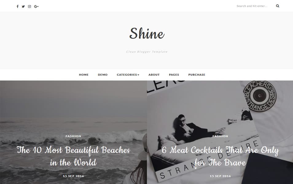 300+ Best Free Responsive Blogger Templates 2025 135 Shine Responsive Blogger Template