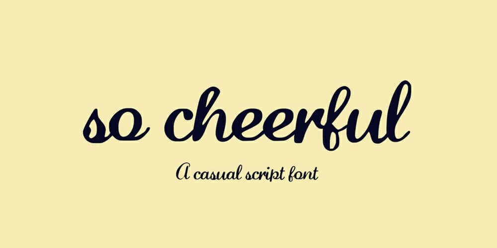 250 + Free Modern Script Fonts for Designers 45 So Cheerful Modern Script