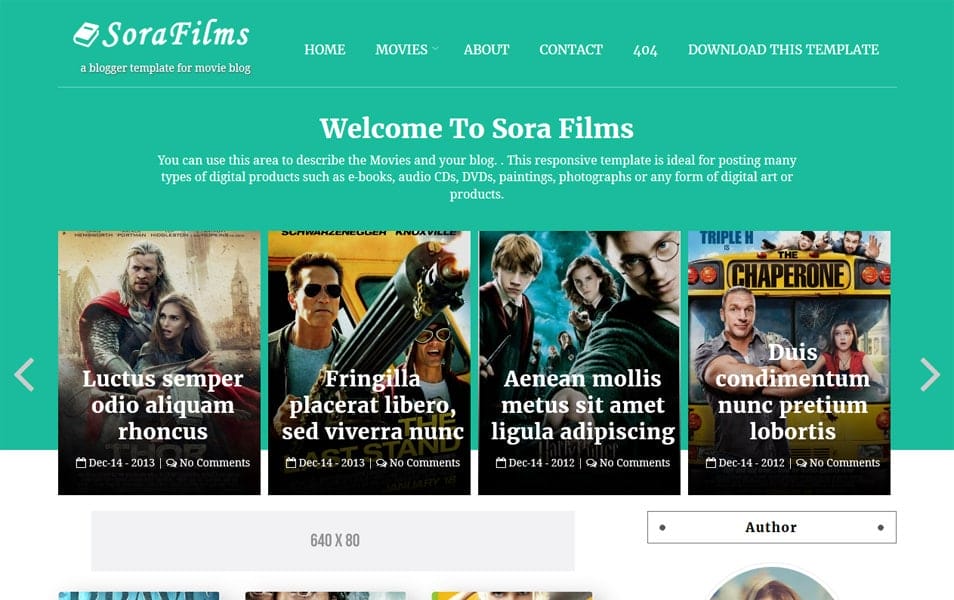 Sora Films Responsive Blogger Template