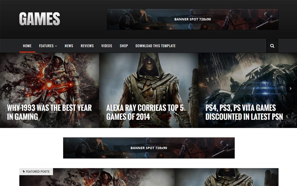 Sora Games Responsive Blogger Template