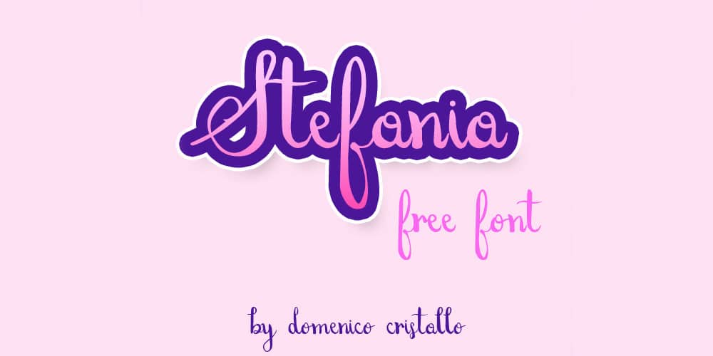 250 + Free Modern Script Fonts for Designers 287 Stefania Font