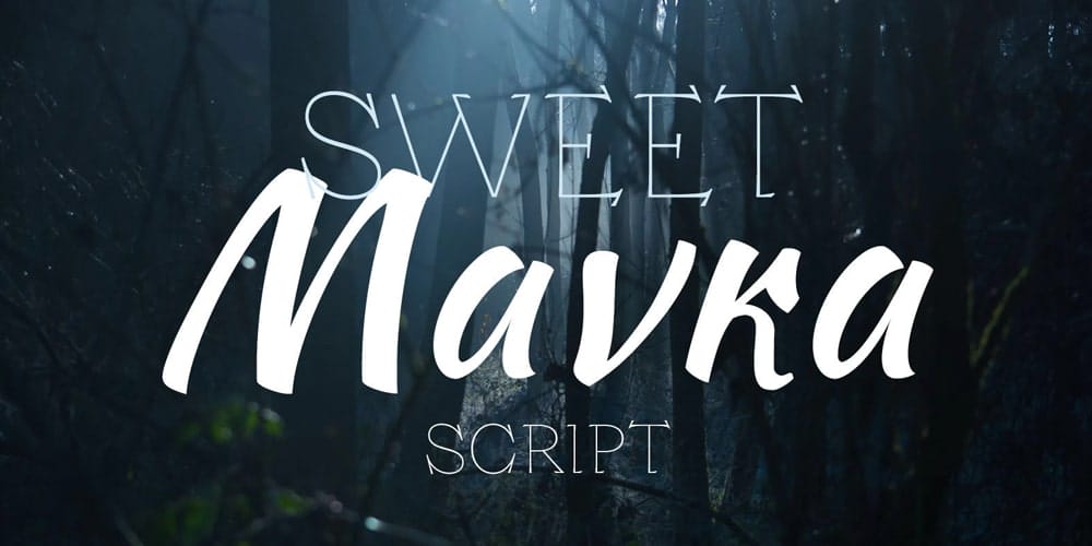 250 + Free Modern Script Fonts for Designers 76 Sweet Mavka Script