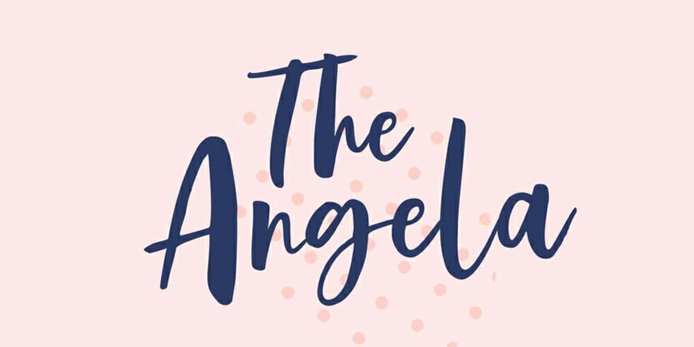 250 + Free Modern Script Fonts for Designers 81 The Angela Script Font
