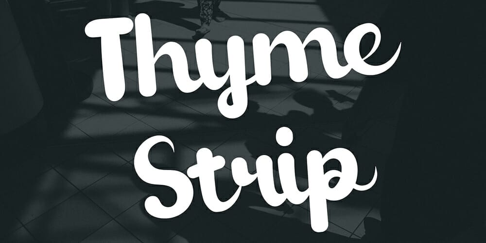 250 + Free Modern Script Fonts for Designers 419 Thyme Strip