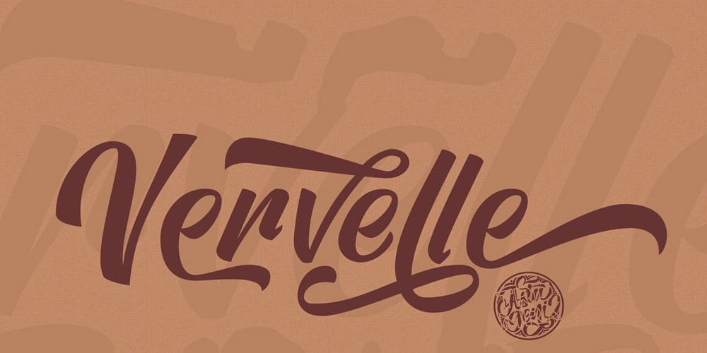 250 + Free Modern Script Fonts for Designers 106 Vervelle Script
