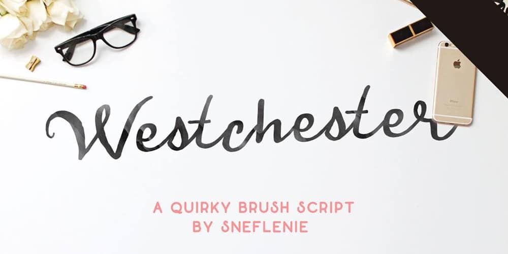 250 + Free Modern Script Fonts for Designers 403 Westchester-Font