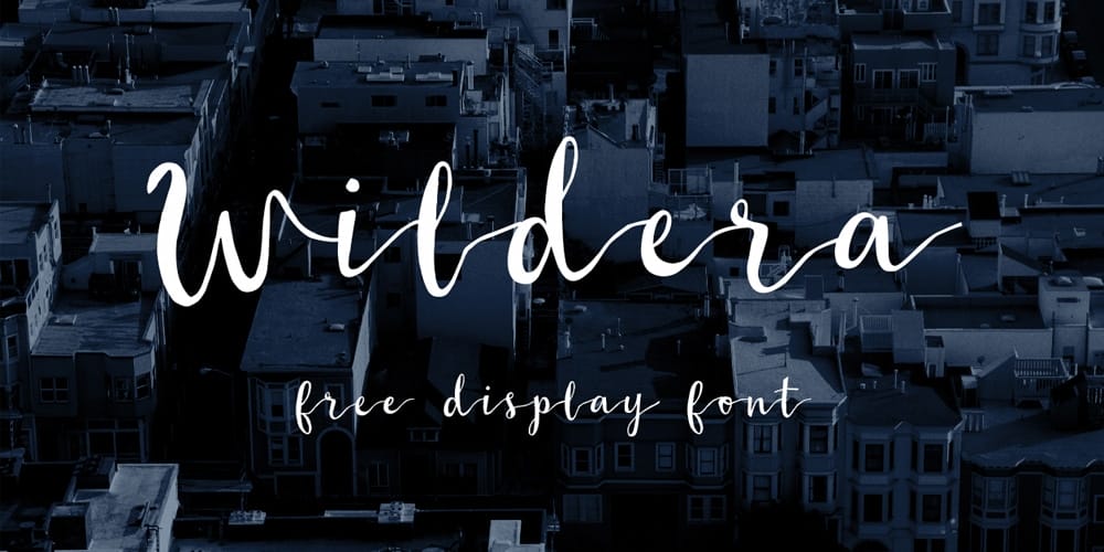 250 + Free Modern Script Fonts for Designers 422 Wildera Font