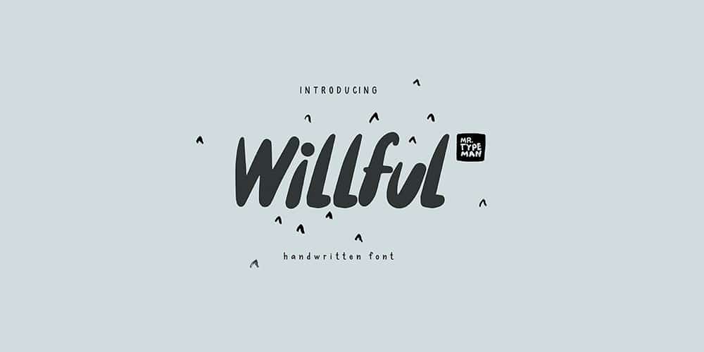 200+ Great Free Fonts for Designers 558 Willful Handwritten Brush Font