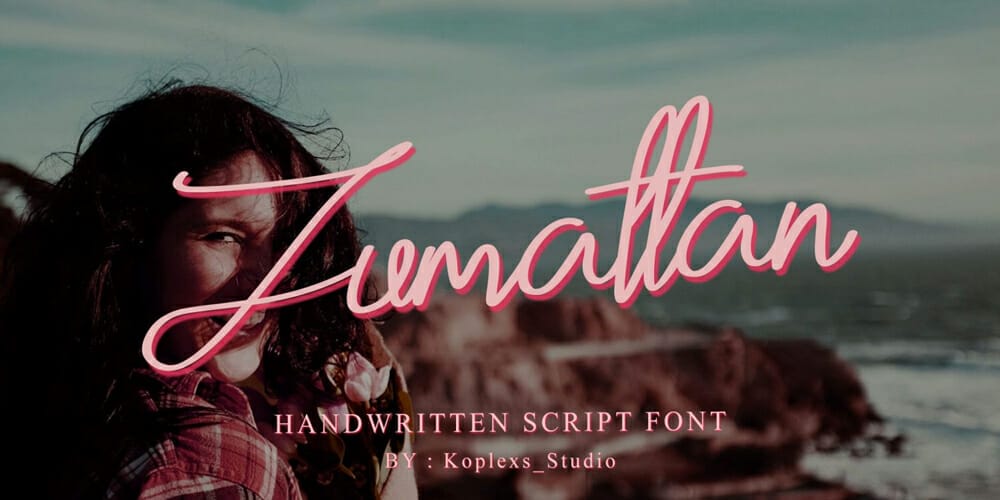 250 + Free Modern Script Fonts for Designers 263 Zumattan