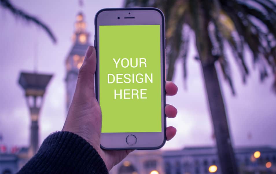 250+ iPhone 6 Mockup Design Templates (PSD, Ai, Sketch) 59 iPhone 6 in Cool Weather