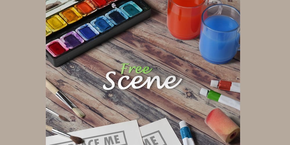 Artist Scene Mockup PSD