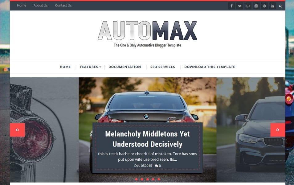 Automax Responsive Blogger Template