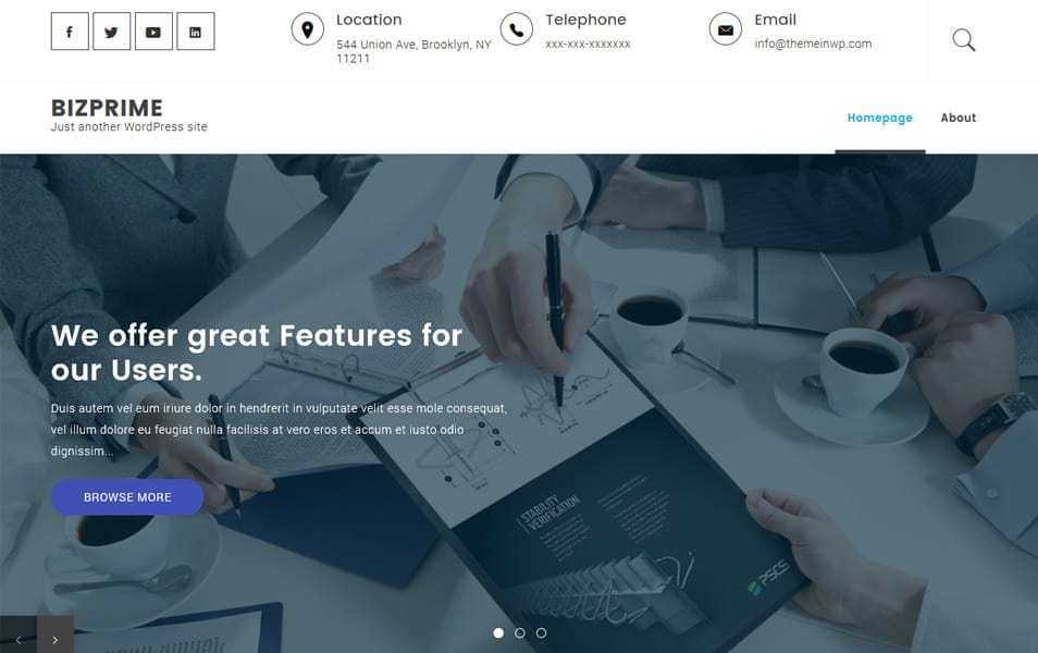 Bizprime Responsive WordPress Theme