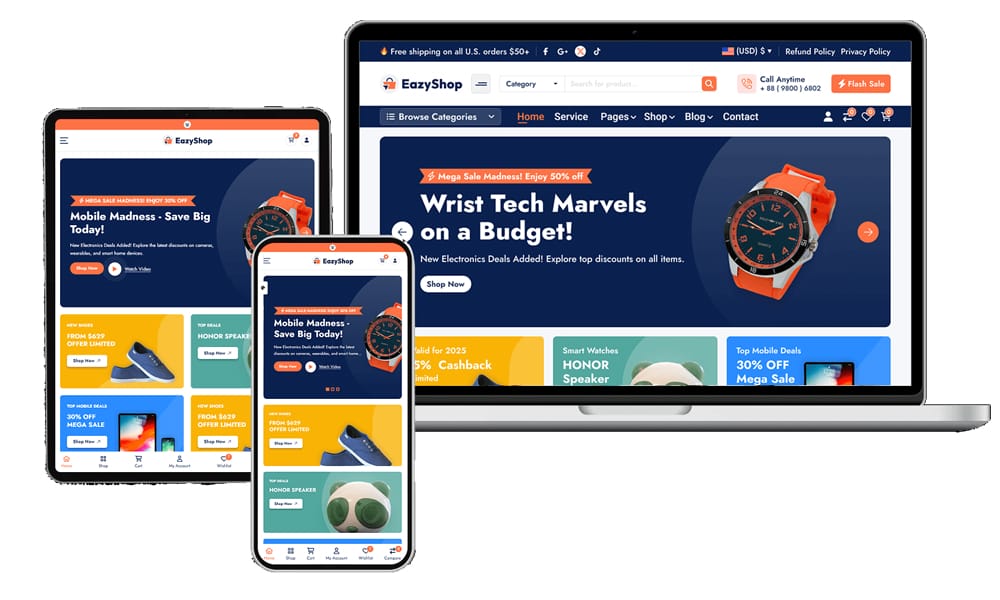 300+ Best Responsive WordPress Themes 21 EazyShop