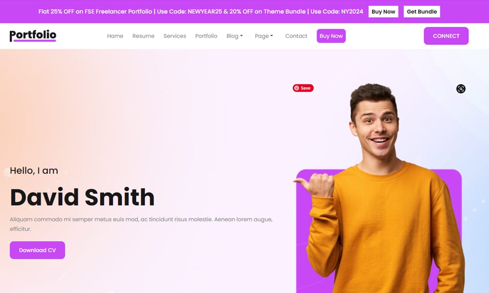 300+ Best Responsive WordPress Themes 34 FSE Freelancer Portfolio