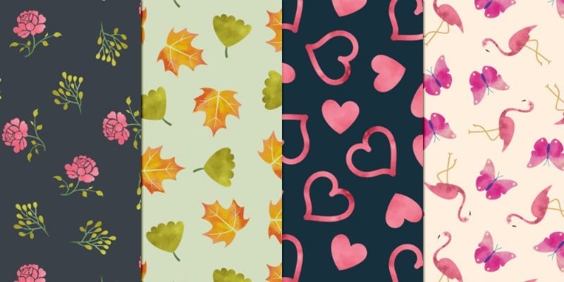 Free Watercolor Elements for Designers 48 Free Watercolor Seamless Patterns