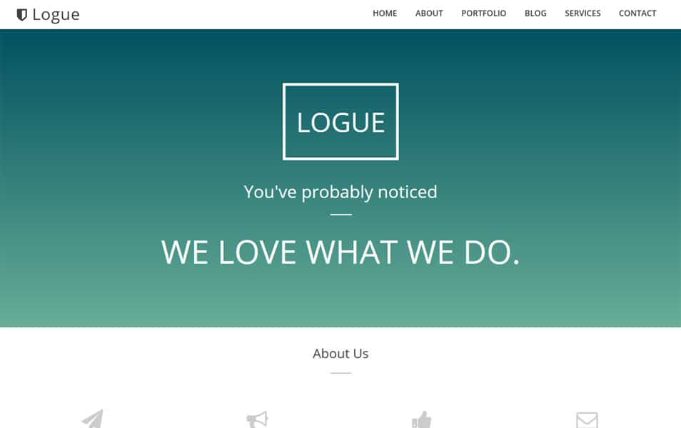 Logue One Page Blogger Template