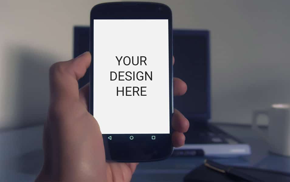 Man Using Smartphone Mockup