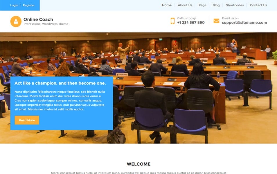 Online Coach Responsive WordPress Theme