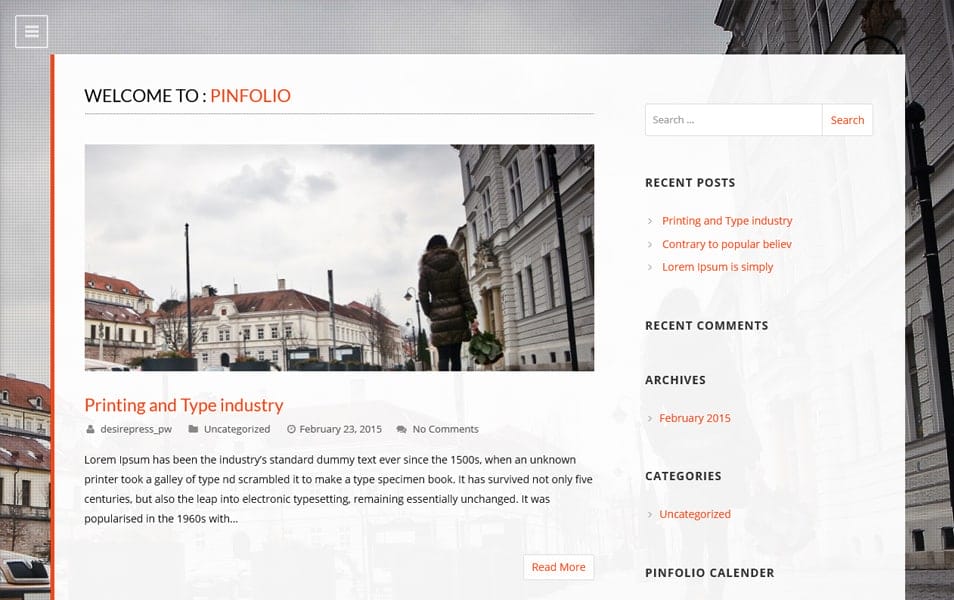 150+ Best Free Wordpress Portfolio Themes 2025 31 Pinfolio Responsive WordPress Theme