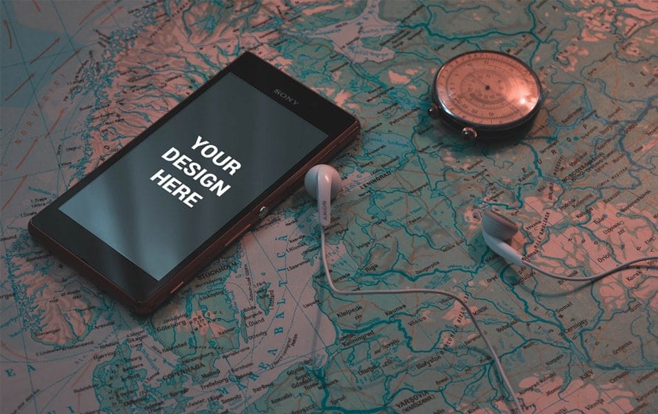 300+ Smartphone Mockup PSD Templates 246 Realistic Sony Xperia Mockup