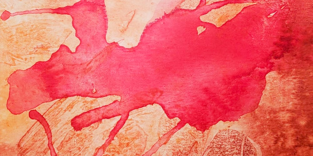 Red Color Textured Watercolor
