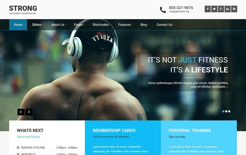 SKT Strong Responsive WordPress Theme