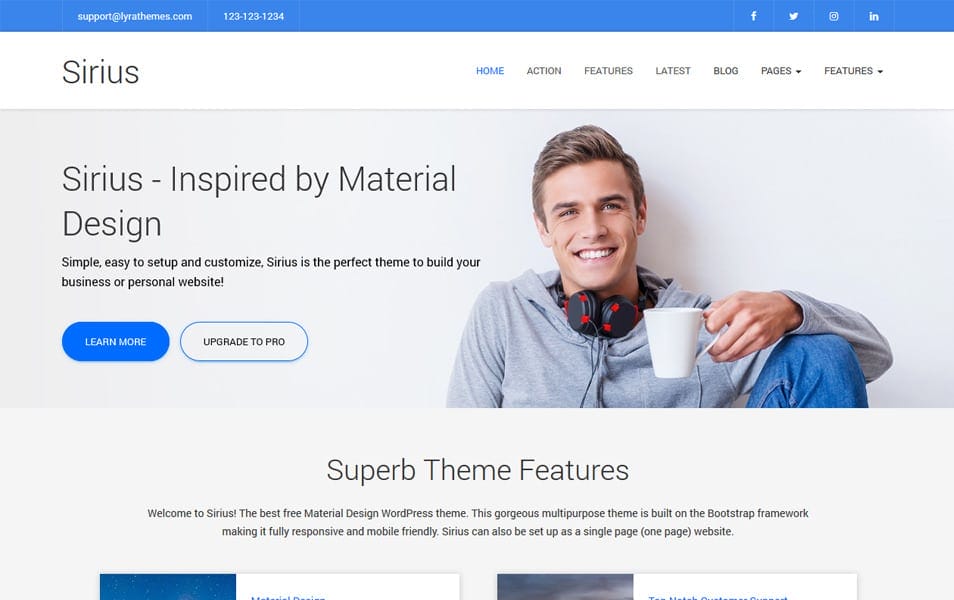 Sirius Lite Responsive WordPress Theme