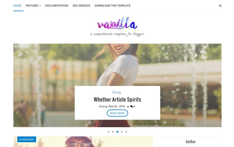300+ Best Free Responsive Blogger Templates 2025 441 Vanilla Lifestyle Responsive Blogger Template