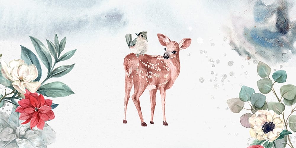 Free Watercolor Elements for Designers 78 Winter Flowers Watercolor Clipart