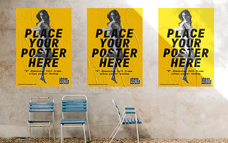 The Ultimate Collection of 2000+ Free Mockup Templates PSD Designs 416 3 Urban Poster MockUps