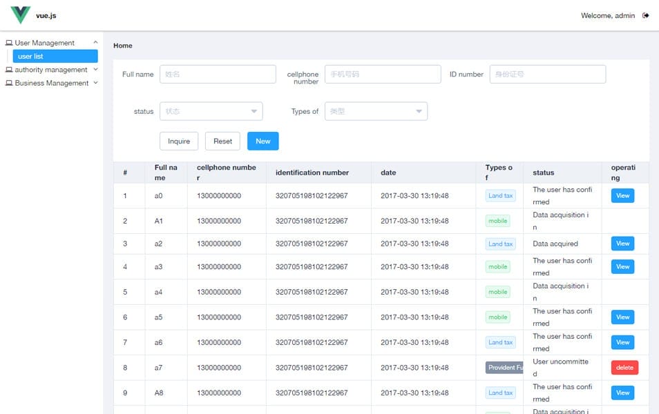 20+ Best Free VueJS Admin Templates 38 Admin View
