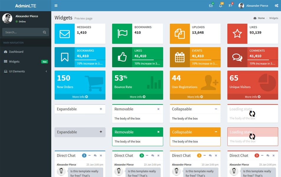 20+ Best Free VueJS Admin Templates 35 AdminLTE VueJS 2
