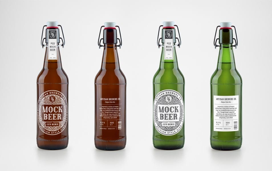 Artisan Beer Bottle MockUp