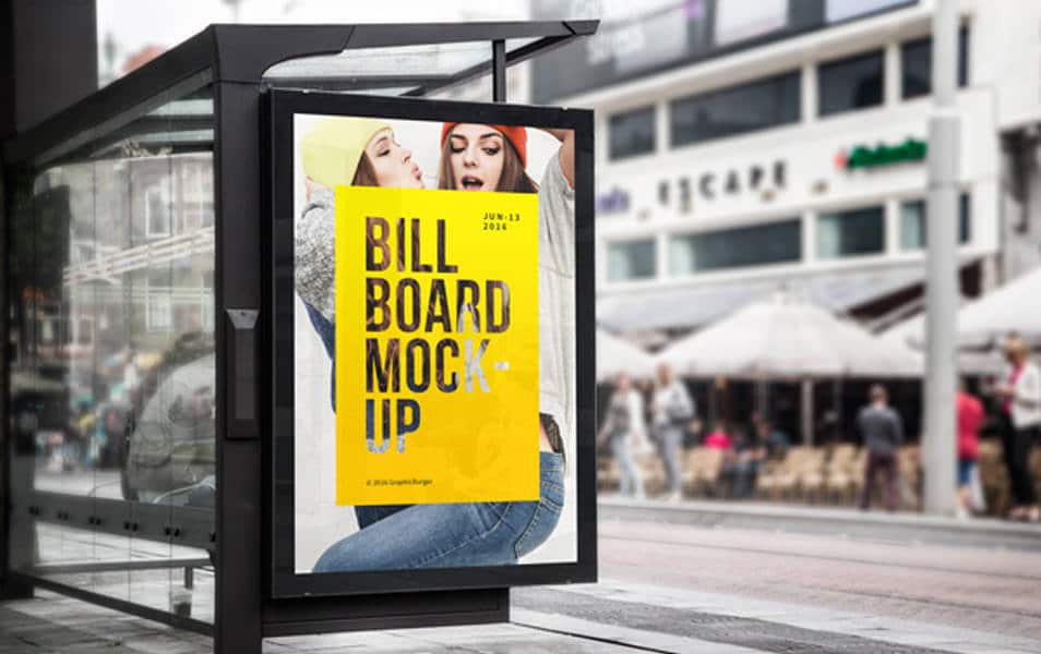 Bus Stop Billboard MockUp