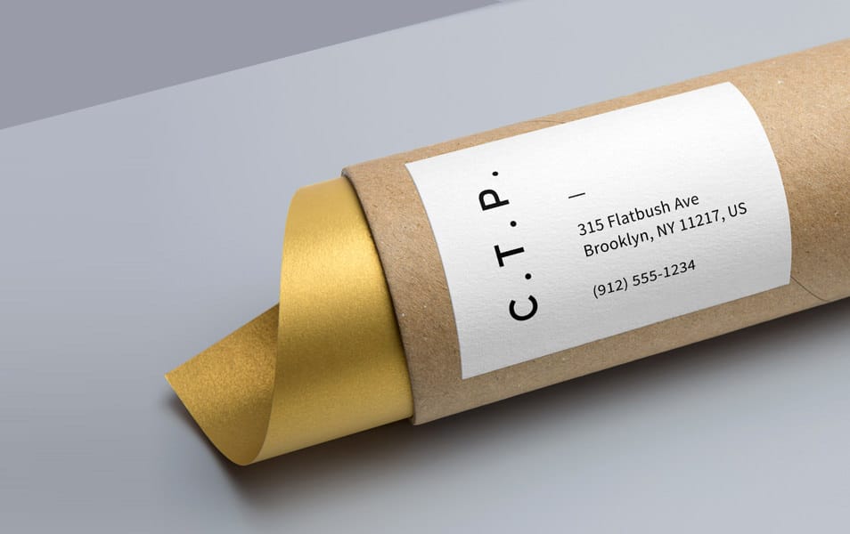 Cardboard Tube Packaging MockUp