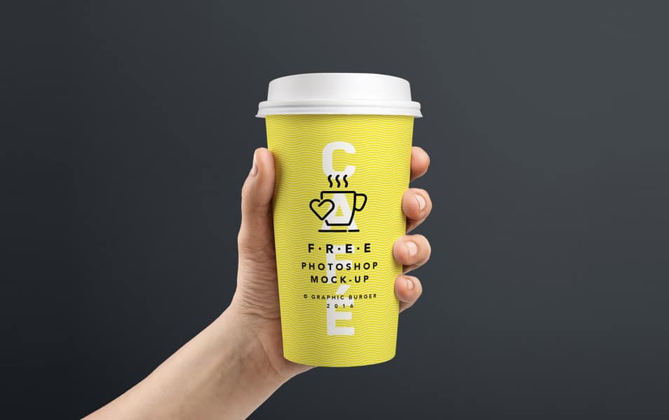 The Ultimate Collection of 2000+ Free Mockup Templates PSD Designs 617 Coffee Cup In Hand MockUp