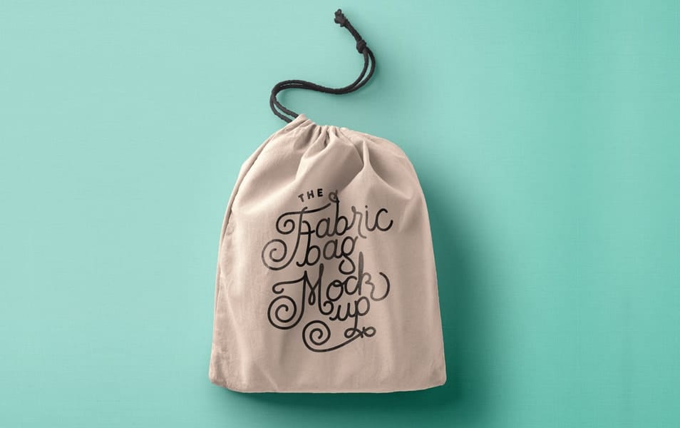 Drawstring Psd Bag Mockup