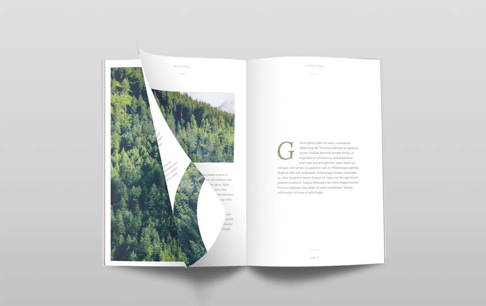 Free PSD Magazine Mockup Top View