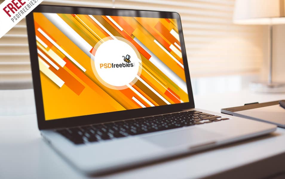 The Ultimate Collection of 2000+ Free Mockup Templates PSD Designs 46 Macbook Pro in Indoor Mockup PSD
