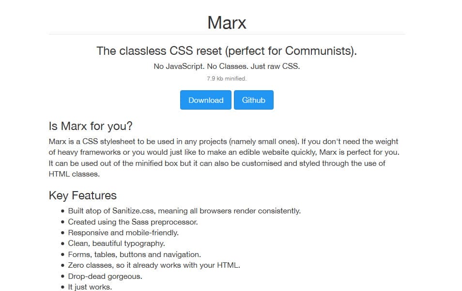 10+ Best CSS Reset Stylesheets 8 Marx